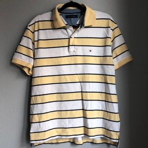 Vintage Tommy Hilfiger yellow and white polo